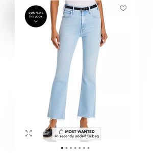 MOTHER The Hustler Fray High Rise Ankle Jeans in Ball in Your Court Sz 32